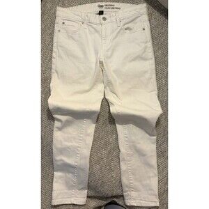 Gap White Girlfriend Jeans Womens Size 4R Coupe Girlfriend Mid Rise